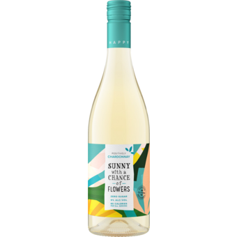 Bottle shot for 2023 Sunny With A Chance Of Flowers Chardonnay Positively Monterey County