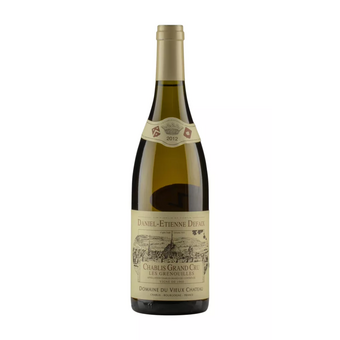 Bottle shot for 2012 Daniel Etienne Defaix Chablis Gran Cru "Les Grenouilles"