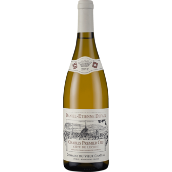 Bottle shot for 2012 Daniel Etienne Defaix Chablis Cote De Lechet 1er Cru