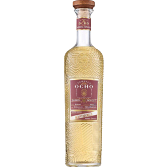 Bottle shot for  Tequila Ocho Anejo Old Fitzgerald Barrel Select Vintage 2023 1b Per Customer