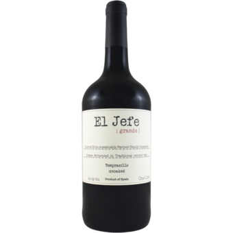 Bottle shot for 2024 El Jefe Grande Unoaked Tempranillo