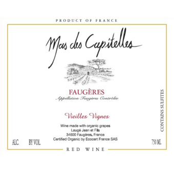 Label shot for 2022 Mas Des Capitelles Faugeres Vieilles Vignes