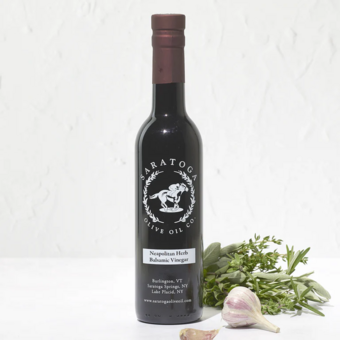 Label shot for  Saratoga Olive Oil Neapolitan Herb Dark Balsamic