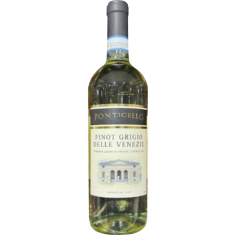 Bottle shot for 2024 Ponticello Pinot Grigio Delle Venezie