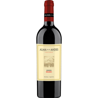 Bottle shot for 2022 Alma De Los Andes Malbec Reserva