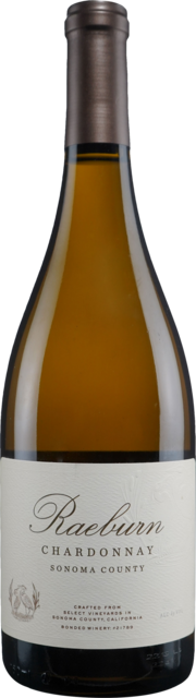 Bottle shot for 2023 Raeburn Chardonnay
