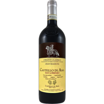 Bottle shot for 2021 Castello Di Ama 'San Lorenzo' Chianti Classico Gran Selezione