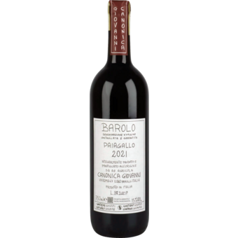 Bottle shot for 2021 Giovanni Canonica Barolo "Paiagallo"