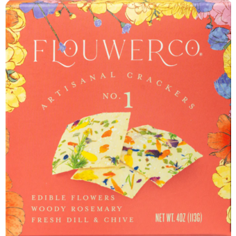 Bottle shot for  Flouwer Co. Artisanal Crackers
