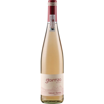 Bottle shot for 2024 Gaintza Roses Getariako Txakolina
