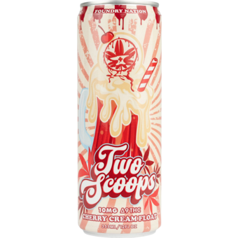 Bottle shot for  Foundry Nation Two Scoops Cherry Cream Float 10mg Thc 12oz Can