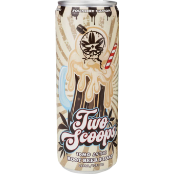 Bottle shot for  Foundry Nation Two Scoops Root Beer Float 10mg Thc 12oz Can