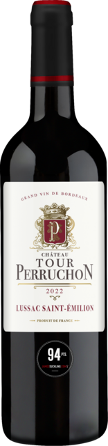 Bottle shot for 2022 Chateau Tour Perruchon Lussac St Emilion