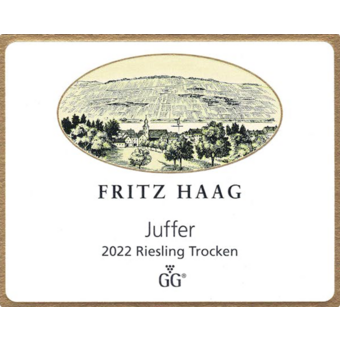 Label shot for 2022 Fritz Haag Juffer Riesling Trocken