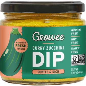 Bottle shot for  Growee Indian Curry Zucchini Dip