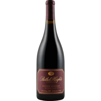 Bottle shot for 2022 Bethel Heights Pinot Noir "Justice Vineyard"