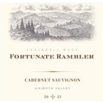 Label shot for 2022 Fortunate Rambler Cabernet Sauvignon Knights Valley