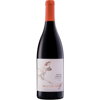Bottle shot for 2021 Painted Wolf Wines Pinotage 'Guillermo'