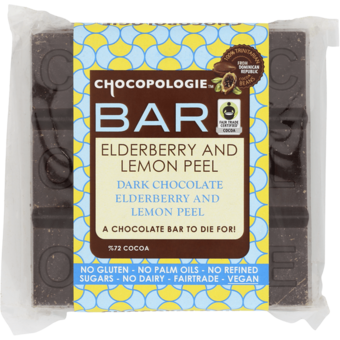 Bottle shot for  Chocopologie Elderberry Lemon