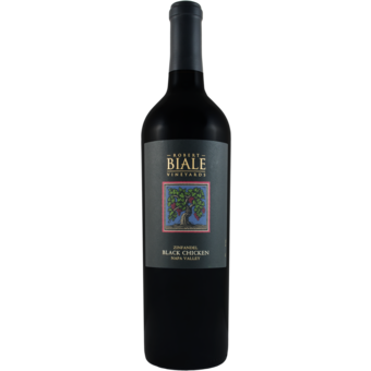 Bottle shot for 2023 Robert Biale Black Chicken Zinfandel