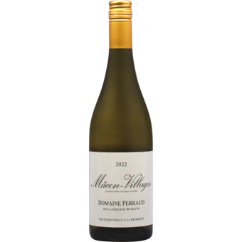 Bottle shot for 2022 Domaine Perraud De La Grande Burette Macon Villages
