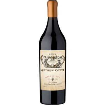 Bottle shot for 2022 Andrew Cotti St Helena Cabernet Sauvignon