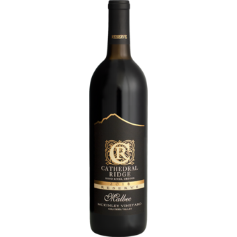 Bottle shot for 2018 Cathedral Ridge Reserve Malbec