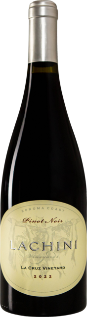 Bottle shot for 2022 Lachini Pinot Noir La Cruz Vineyard Sonoma Coast