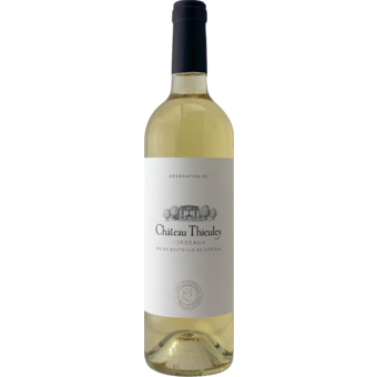 Bottle shot for 2024 Chateau Thieuley Generation Iii Bordeaux Blanc