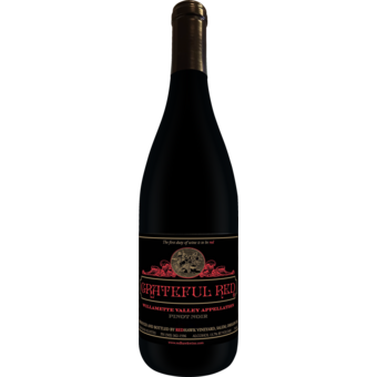 Bottle shot for 2022 Redhawk Winery Grateful Red Willamette Pinot Noir