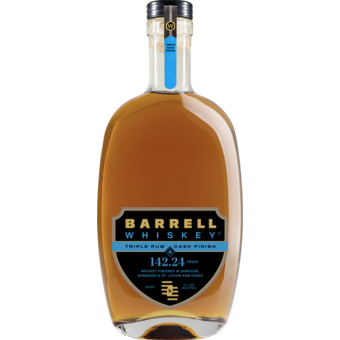 Bottle shot for  Barrell Bourbon 142.24 Proof Triple Rum Cask Finish Series