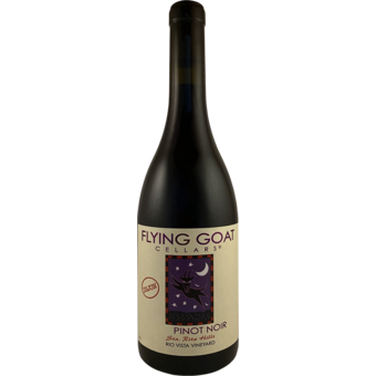 Bottle shot for 2019 Flying Goat Pinot Noir Rio Vista Vineyard Dijon Clone