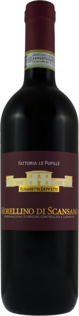 Bottle shot for 2024 Fattoria Le Pupille Morellino Di Scansano