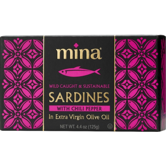 Bottle shot for  Mina Chili Pepper Sardines