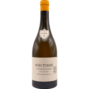 Bottle shot for 2023 Nid Tisse Chardonnay Hyde Vineyard Carneros