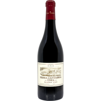Bottle shot for 2020 Sierra Cantabria Rioja Reserva Unica