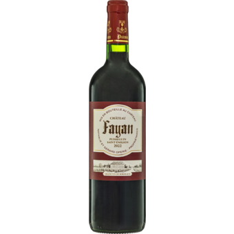 Bottle shot for 2022 Chateau Fayan Puisseguin