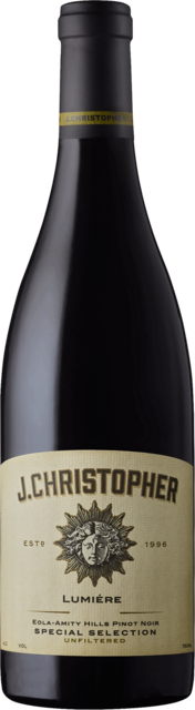 Bottle shot for 2021 J. Christopher Lumiere Pinot Noir