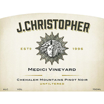 Label shot for 2019 J. Christopher Medici Vineyard Pinot Noir