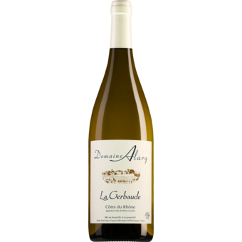 Bottle shot for 2024 Domaine Alary Cotes Du Rhone Blanc La Gerbaude