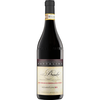 Bottle shot for 2015 Rattalino Barolo Novantadue91 Serralunga D'alba