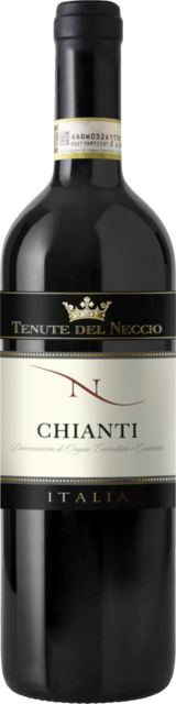 Bottle shot for 2024 Tenute Del Neccio Chianti