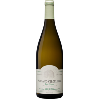 Bottle shot for 2023 Domaine Rollin Pernand Vergelesses Blanc 'Les Cloux'