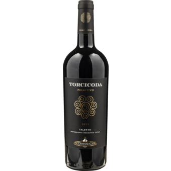 Bottle shot for 2023 Tormaresca Torcicoda Primitivo Salento