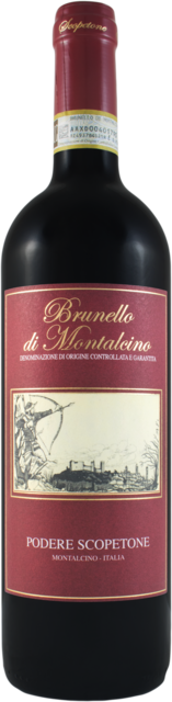 Bottle shot for 2021 Scopetone Brunello Di Montalcino