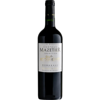 Bottle shot for 2022 Chateau Mazetier Tradition Rouge