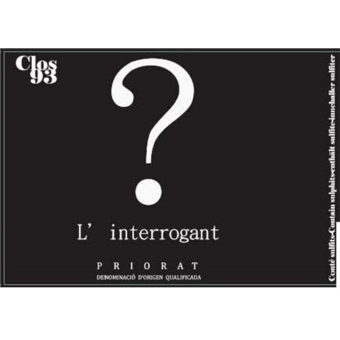 Label shot for 2021 Clos 93 L'interrogant Priorat