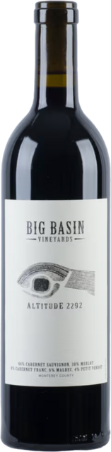 Bottle shot for 2019 Big Basin Altitude 2292 Red Blend