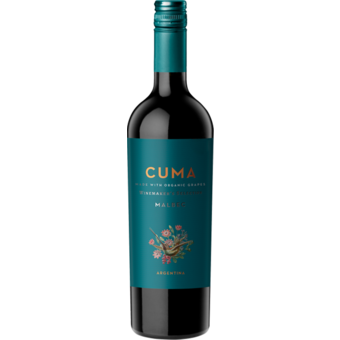 Bottle shot for 2025 Cuma Organic Malbec