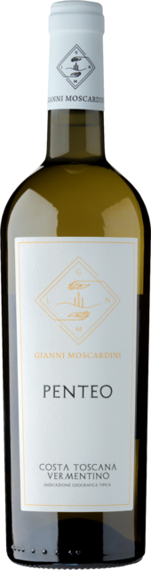 Bottle shot for 2024 Gianni Moscardini Penteo Vermentino